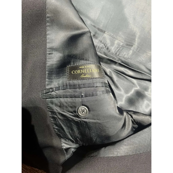 CORNELIANI Mens Super 110s Extra Fine Virgin Wool Black Suit Jacket Sports Coat - Picture 3 of 9